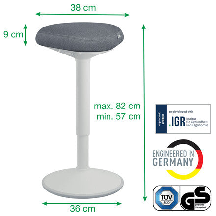 Leitz Ergo Active Standing Stool with Comfort Seat