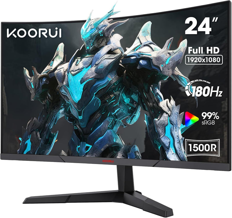 Koorui 24" FHD 180Hz Curved Gaming Monitor (24E6CA)
