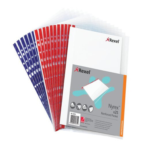 Rexel Nyrex Reinforced Top Opening A4 Pocket Clear (25) - image 2
