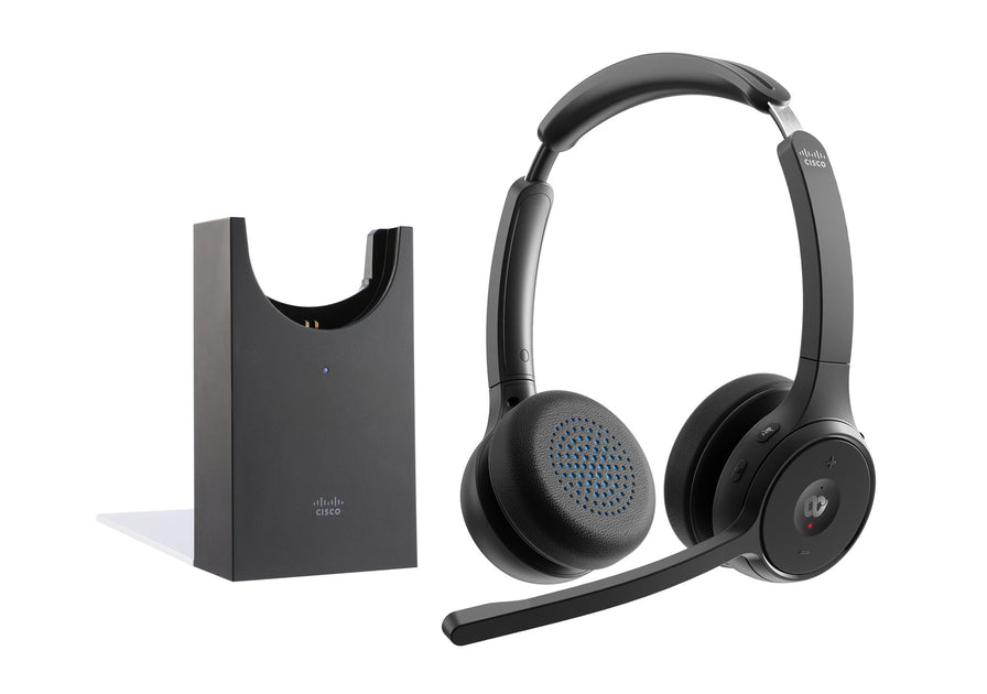 Cisco Headset 722, Wireless Dual On-Ear Bluetooth Headphones, Webex Bu ...