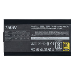 Cooler Master MWE Gold 750 V2 ATX 3.1 power supply unit 750 W 24-pin ATX Black