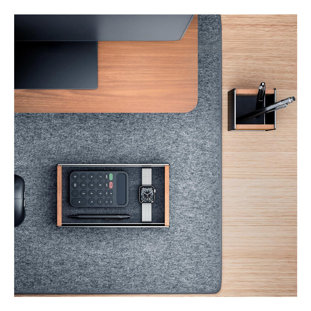 Alba Black aluminium and wood desk tray - image 5