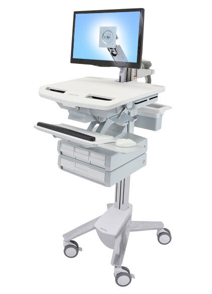 Ergotron StyleView Aluminium, Grey, White Flat panel Multimedia cart