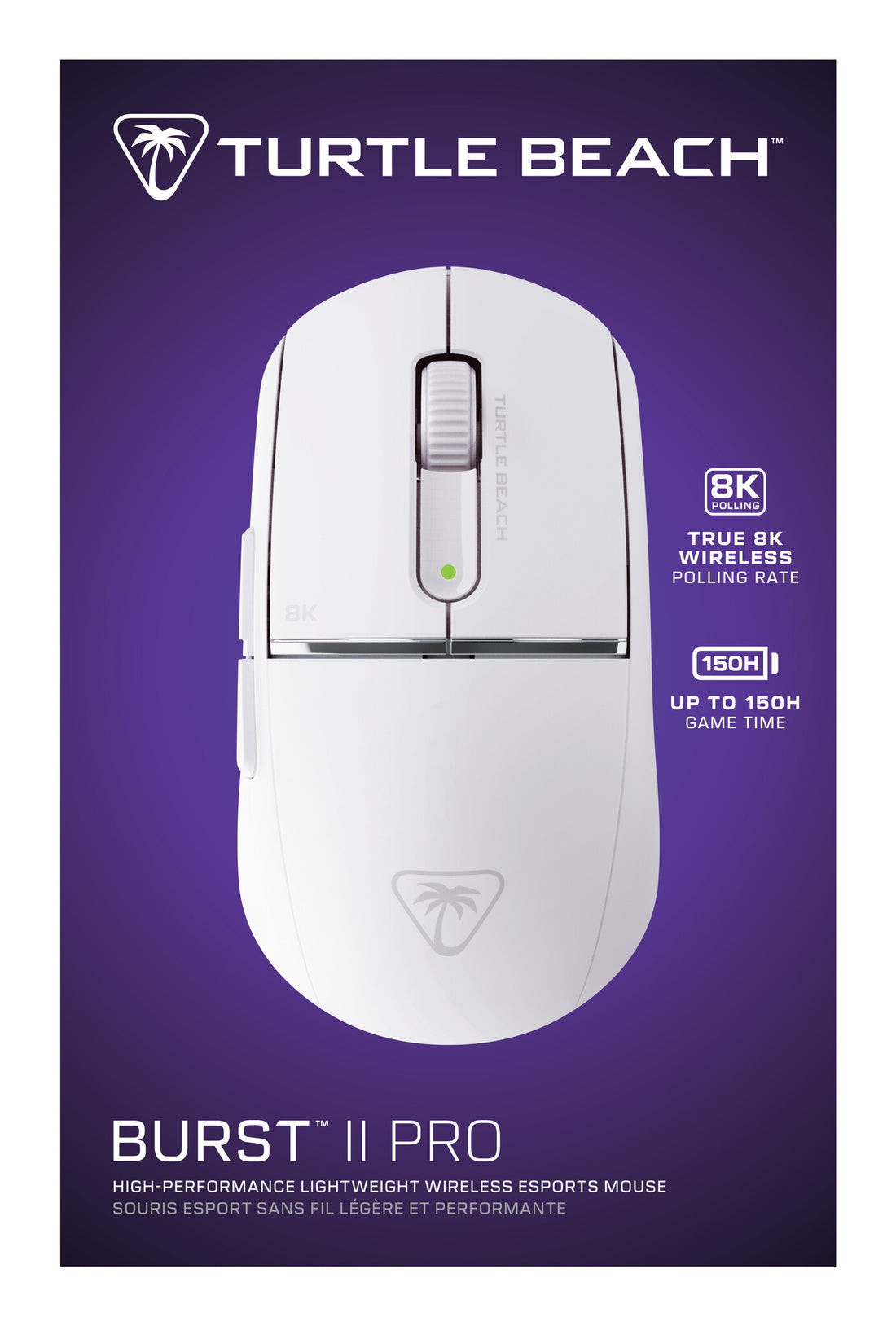 Turtle Beach Burst II Pro White Wireless Esports Gaming Mouse - 8K polling, 57g Ultra Lightweight, 150-hour - image 12