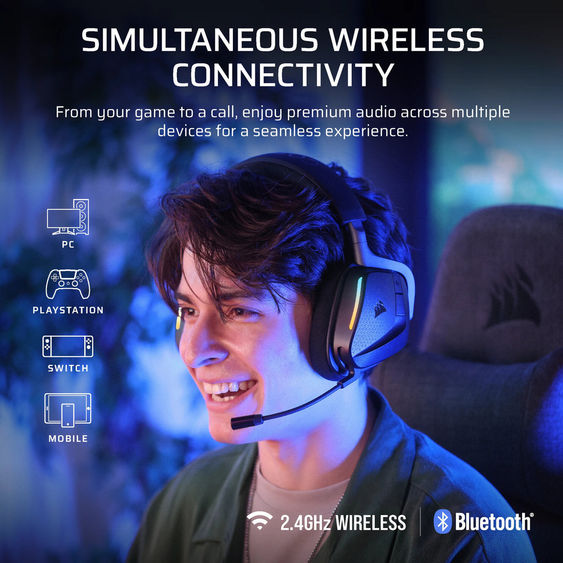 Corsair VOID v2 MAX WIRELESS Headset Head-band Gaming Bluetooth Black - image 6