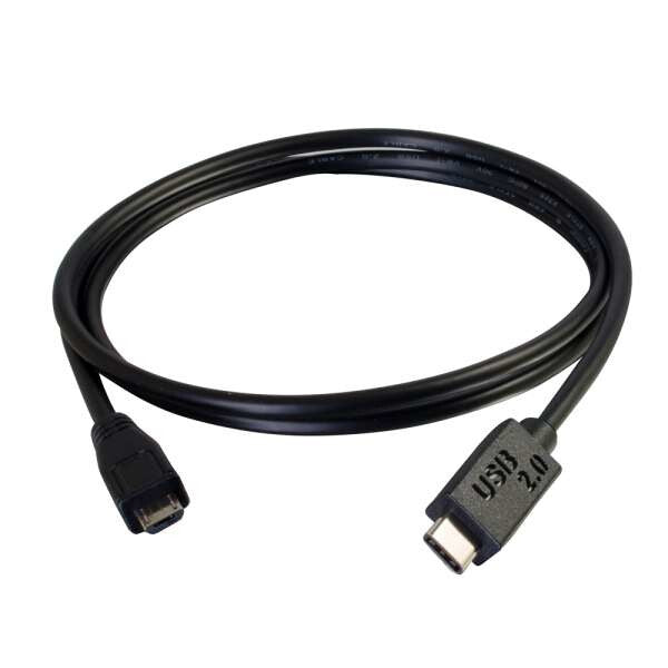 C2G 1m USB 2.0 USB Type C to USB Micro B Cable M/M - USB C Cable Black - image 3