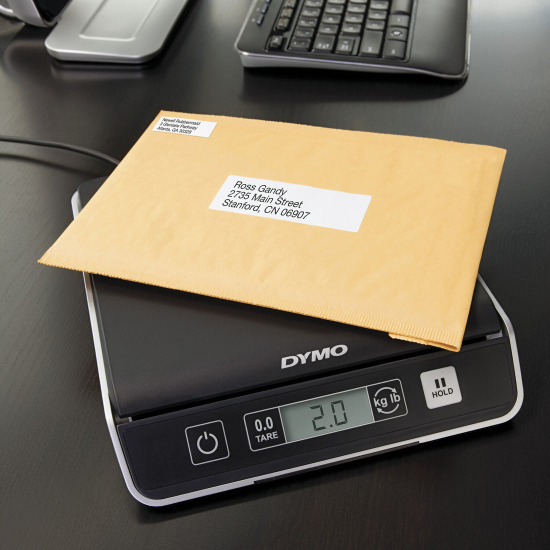 DYMO M2 Digital Shipping Scale | 2 kg Capacity USB Mailing Weighing Scale | Compact Size 18.5 cm L x 16.1 cm W - image 6