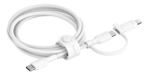 Belkin BoostCharge Pro USB cable USB 2.0 1.5 m USB C USB C/Lightning White