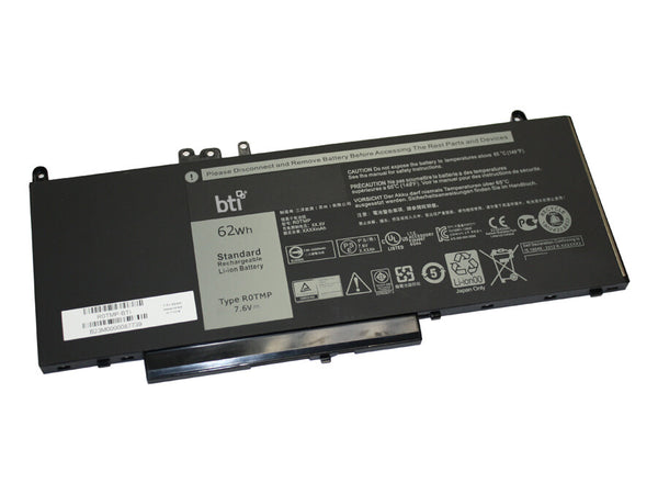 BTI WTG3T compatible 62Wh 4-cell battery for DELL LATITUDE E5550 LATITUDE E5450
