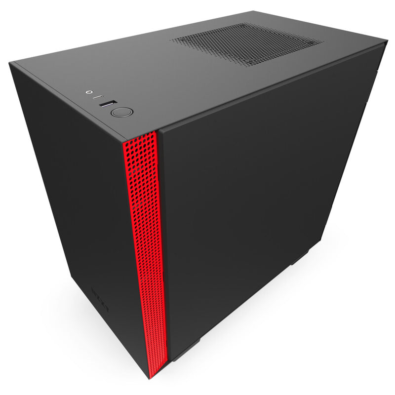 NZXT H210i Matte Black Red Mini Tower Black, Red