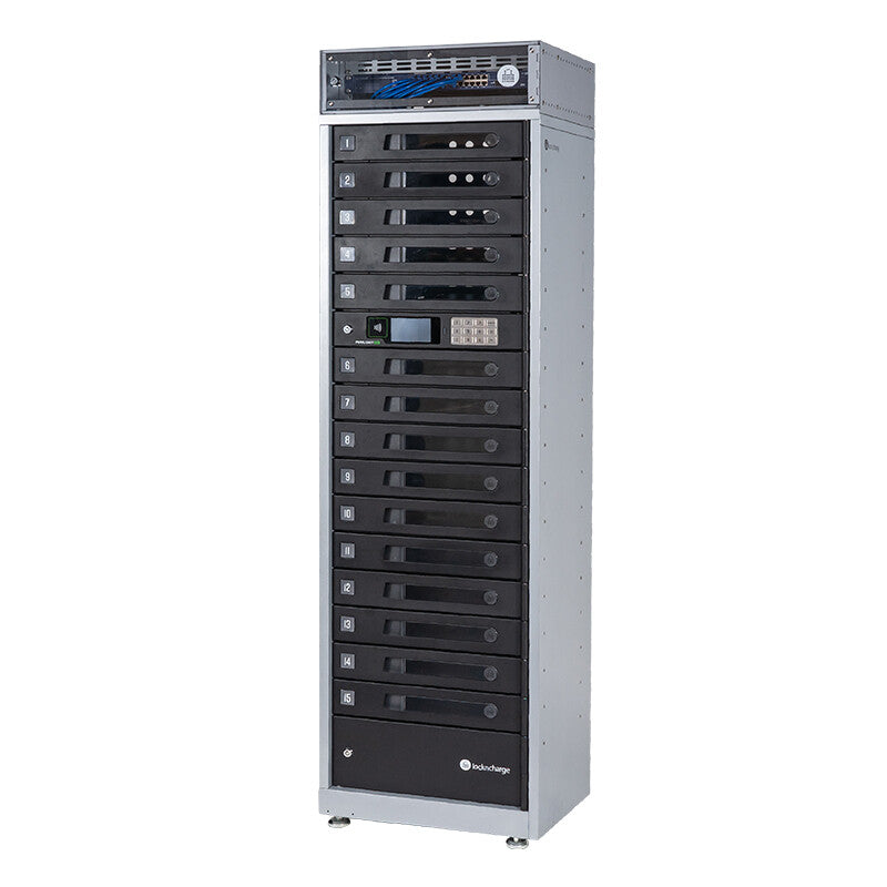 LocknCharge FUYL Tower 15 Pro Portable device management cabinet Black, Metallic