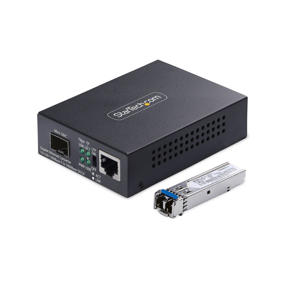 StarTech.com Single-Mode (SM) LC Fiber Media Converter for 10/100/1000 Networks, Standalone Gigabit Ethernet