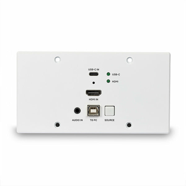 Lindy 150m Cat.6 HDMI 4K60 & Type C HDBaseT EU Wall Plate KVM Extender, Transmitter