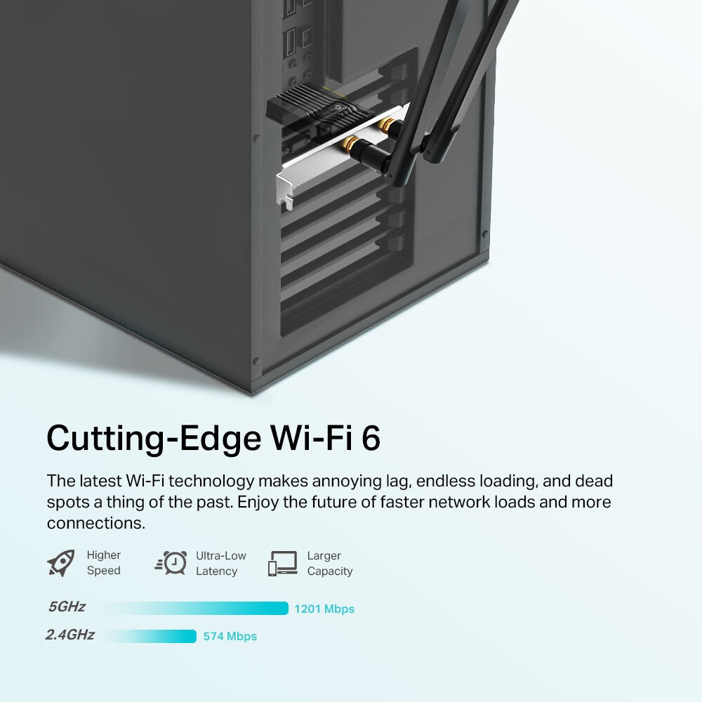 TP-Link AX1800 Wi-Fi 6 Bluetooth 5.2 PCIe Adapter - image 4