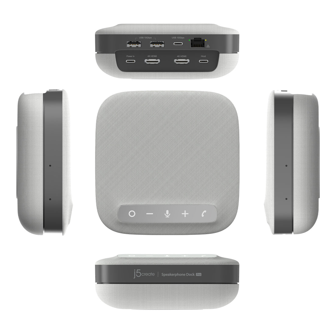 j5create JCDS337 USB-C Dual 4K Speakerphone Dock Pro, Black - image 4