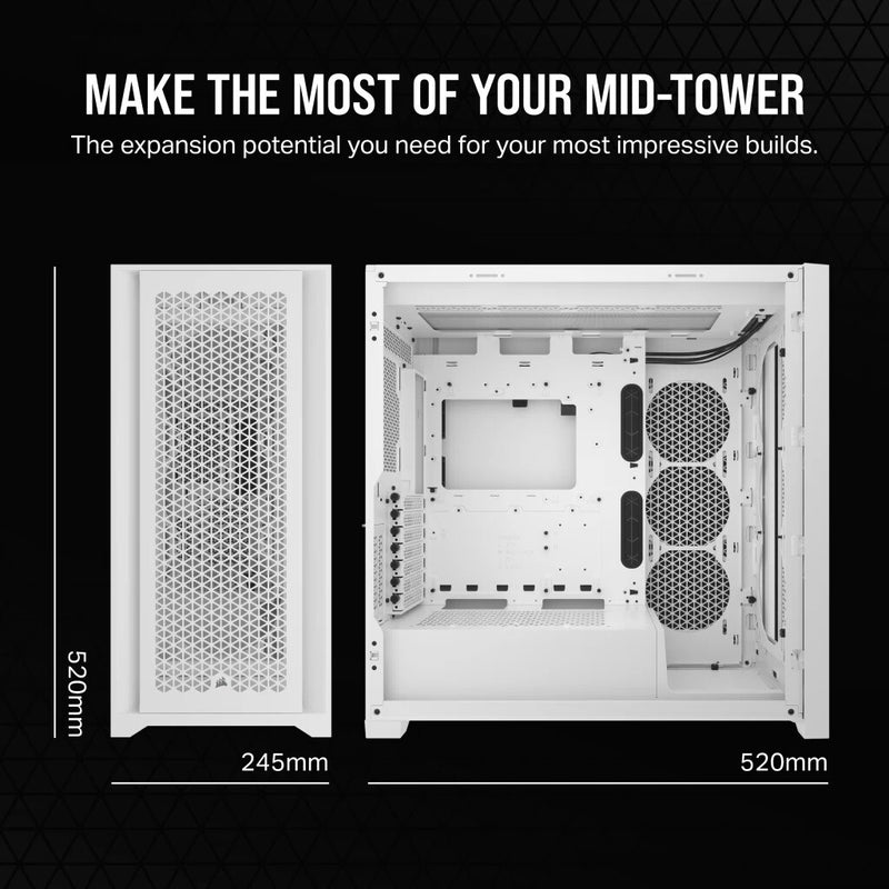 Corsair 5000D CORE AIRFLOW Midi Tower White