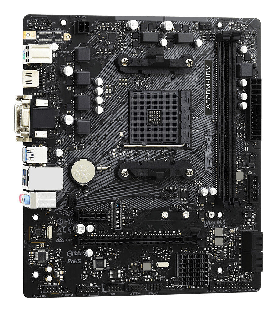 Asrock A520M-HDV AMD A520 Socket AM4 micro ATX - image 4