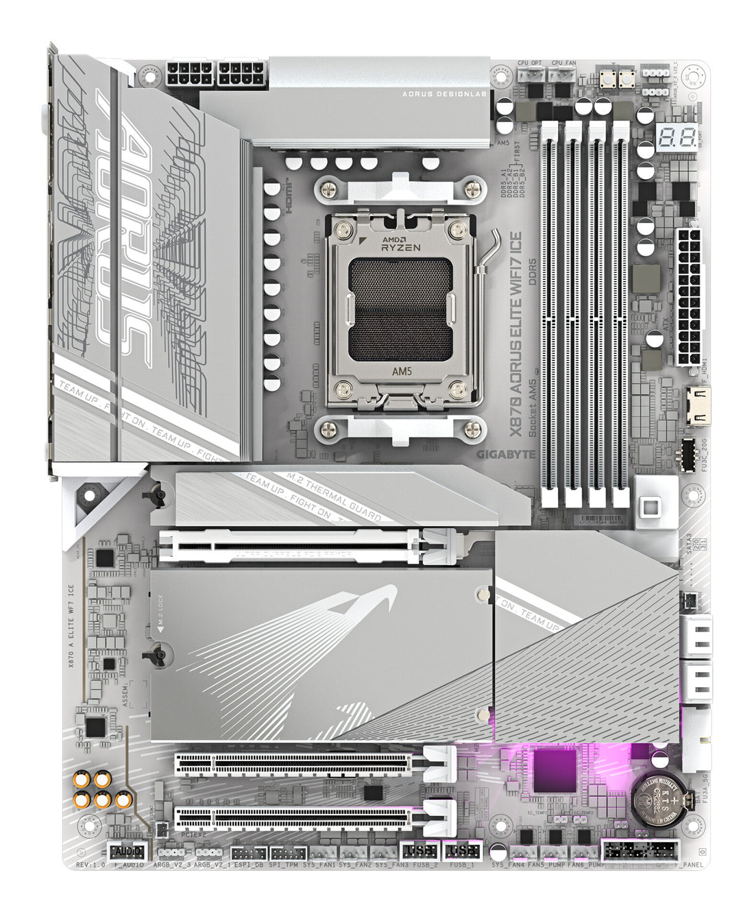 GIGABYTE X870 AORUS ELITE WIFI7 ICE Motherboard - image 2