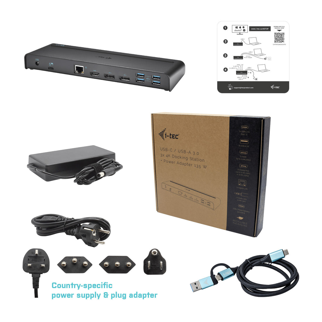 i-tec USB 3.0 / USB-C / Thunderbolt 3, 3x 4K Docking Station + Power Delivery 85W - image 7