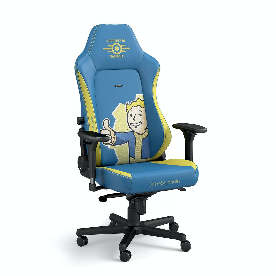 noblechairs HERO Gaming Chair - Fallout Vault-Tec Edition - Blue/Yellow - image 6