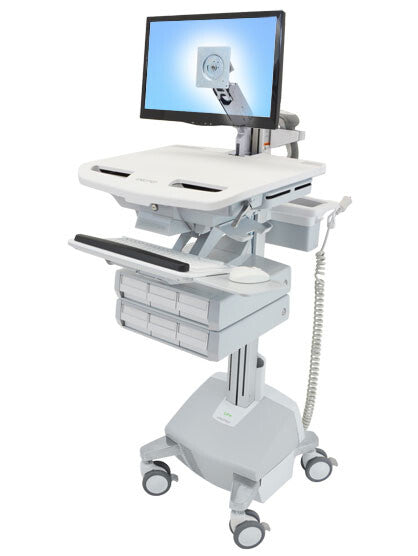 Ergotron StyleView Aluminium, Grey, White Flat panel Multimedia cart
