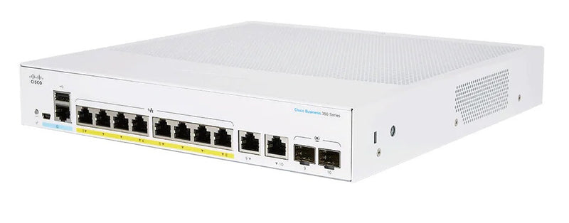 Cisco CBS250-8P-E-2G Managed L2/L3 Gigabit Ethernet (10/100/1000) Power over Ethernet (PoE) 1U Silver