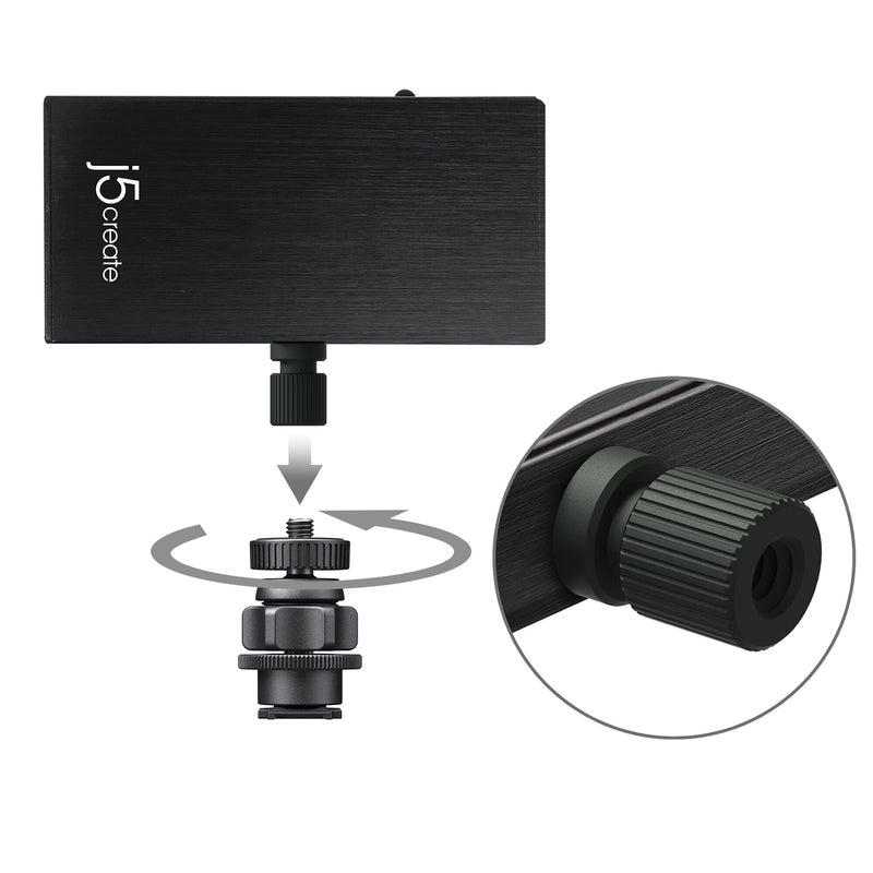 j5create JVA02 Live Capture Adapter HDMI™ to USB-C™ with Power Delivery, Black