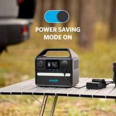 Anker 521 Portable Power Station (PowerHouse 256Wh), 6-Port PowerHouse 200W/256Wh with Solar Generator, 2 AC Outlets, 60W USB-C Power Delivery Output, LED Light for Outdoor RV, Emergencies and More