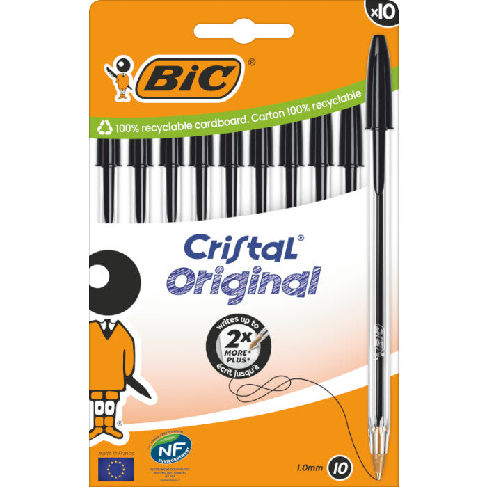 BIC 516353 ballpoint pen Black Stick ballpoint pen Medium 10