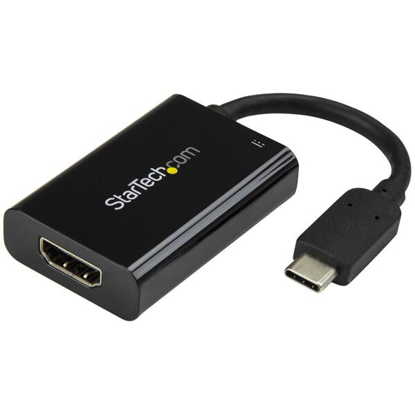 StarTech.com USB C to HDMI 2.0 Adapter with Power Delivery - 4K 60Hz USB Type-C to HDMI Display Video