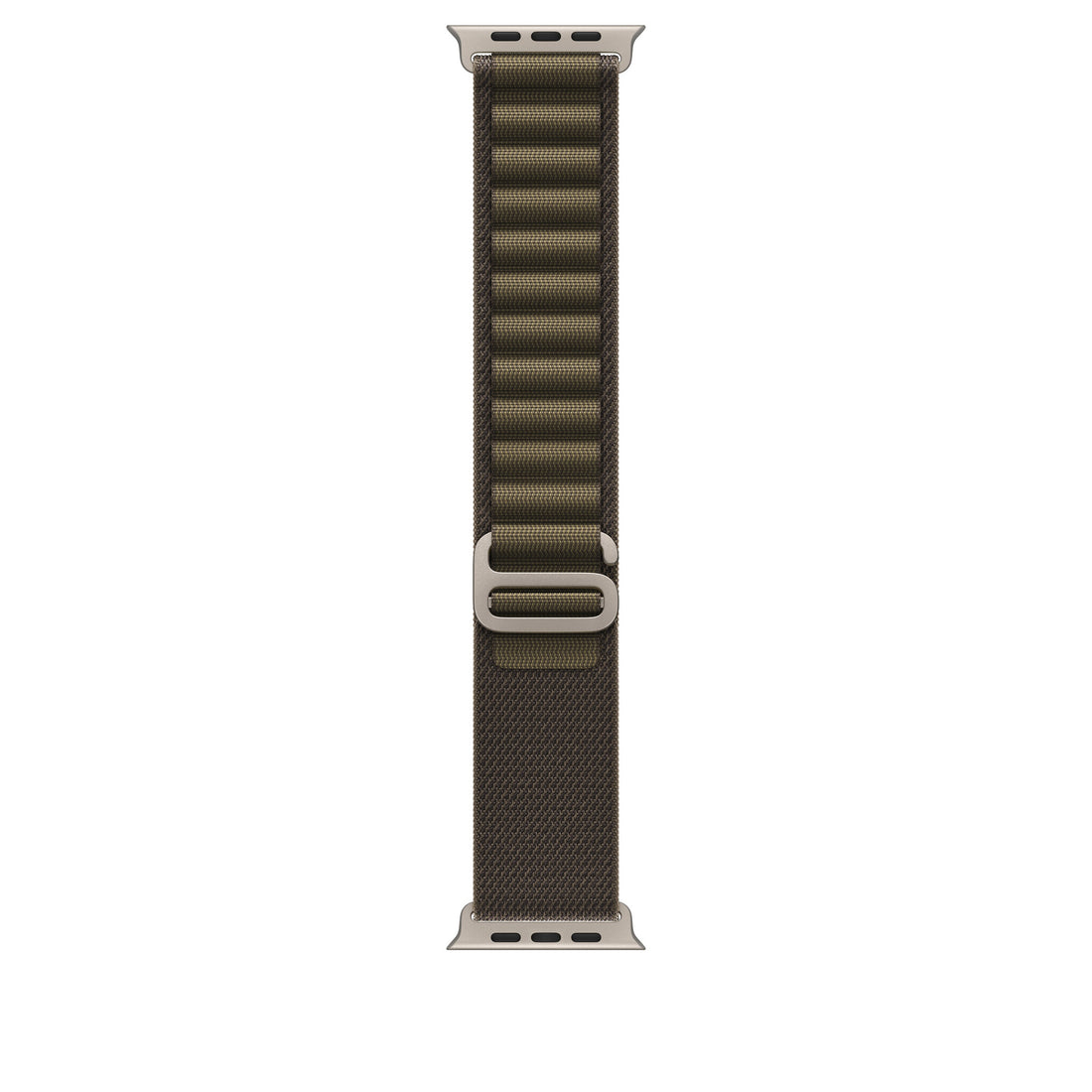 Apple 49mm Dark Olive Alpine Loop - Medium - Natural Titanium Finish