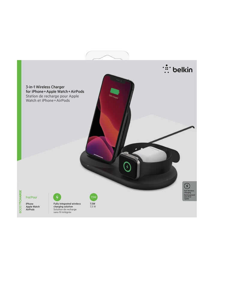 Belkin Boost Charge Headset, Smartphone, Smartwatch Black USB Wireless charging Fast charging Indoor
