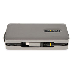 StarTech.com USB-C Multiport Adapter - HDMI/VGA - 4K 60Hz - 3-Port USB Hub - 100W Power Delivery Pass-Through - GbE - Travel Mini Docking Station w/ Charging - 1ft/30cm Wrap-Around Cable