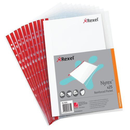 Rexel Nyrex Reinforced Side Opening A4 Pocket Clear (25) - image 2