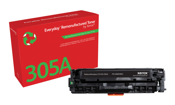 Everyday™ Black Remanufactured Toner by Xerox compatible with HP 305A (CE410A), Standard capacity