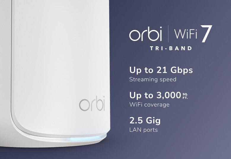 NETGEAR Orbi 870 Tri-band (2.4 GHz / 5 GHz / 6 GHz) Wi-Fi 7 White 4 Internal - image 2