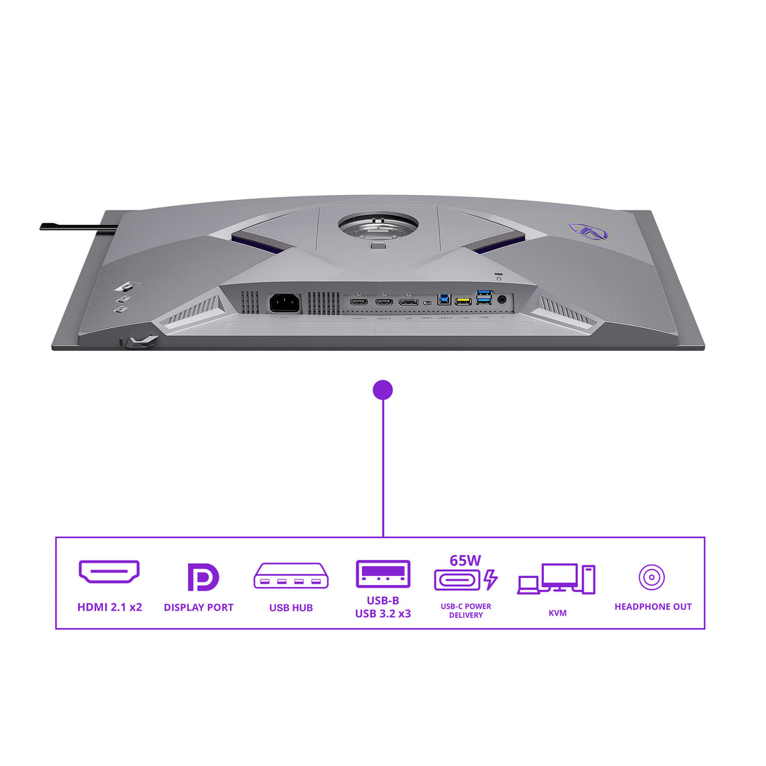 AOC AGON PRO AGP277QKDC computer monitor 26.5" 2560 x 1440 pixels Quad HD OLED Grey - image 4