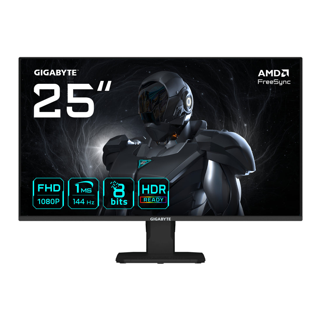 GIGABYTE GS25F14 25” FHD Gaming Monitor - 1920 x 1080, 144Hz, 1ms, 300 cd/m², Display HDR 10, HDMI 2.0