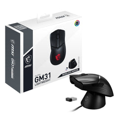 MSI CLUTCH GM31 LIGHTWEIGHT WIRELESS mouse Gaming Right-hand RF Wireless Optical 12000 DPI