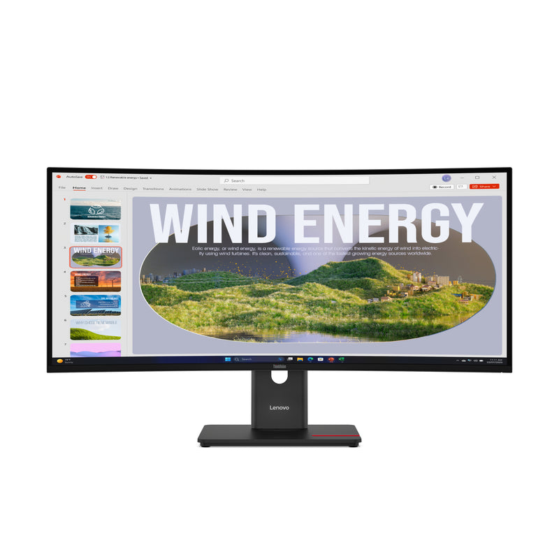 Lenovo ThinkVision T34WD-40 LED display 86.4 cm (34") 3440 x 1440 pixels Black