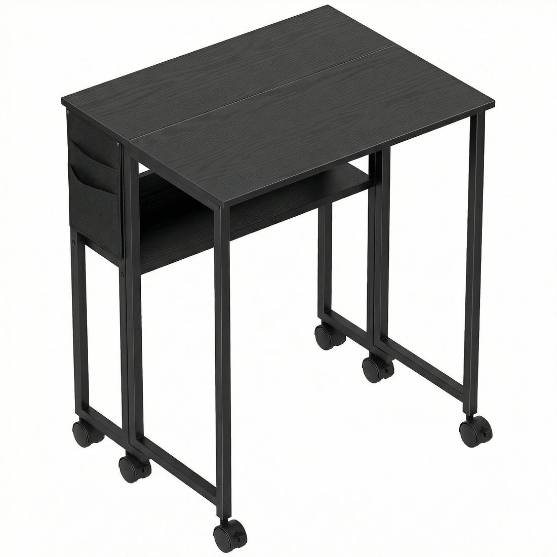HOMCOM 63 cm Drop Leaf Writing Work Desk - Black