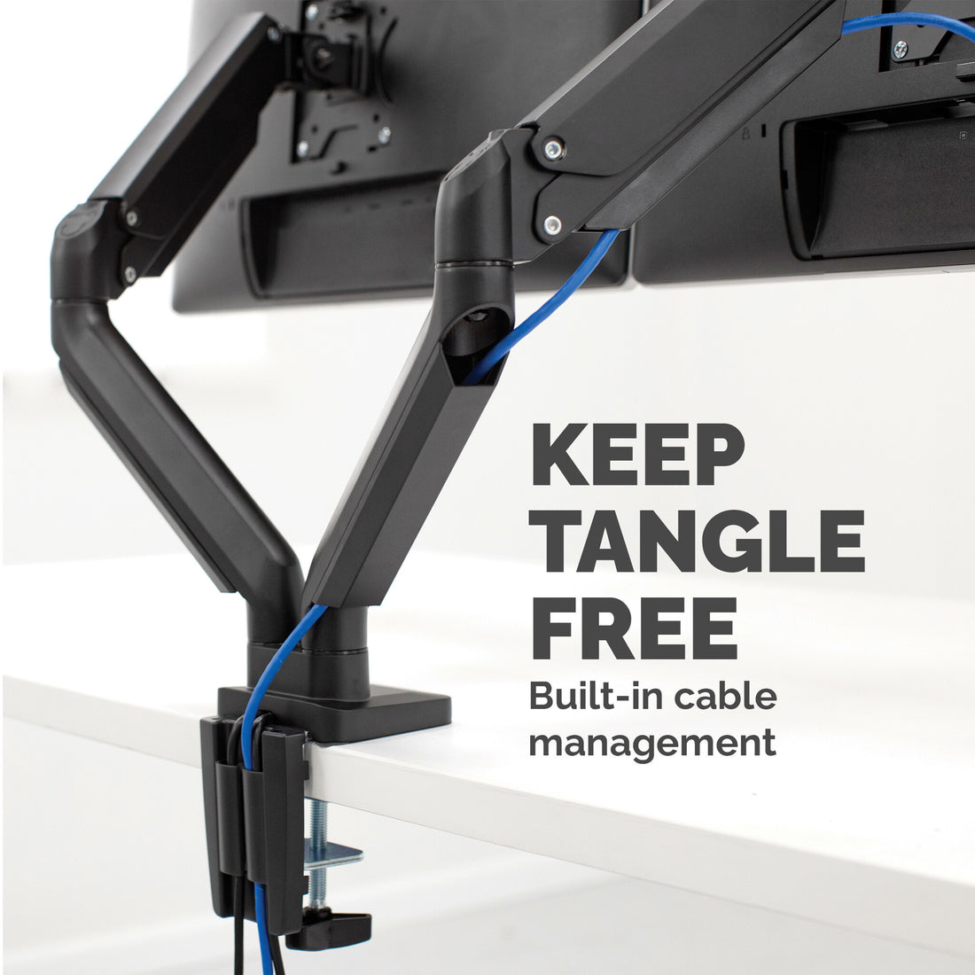 Fellowes Platinum Series Dual Monitor Arm - Monitor Mount for Two 8KG 40 Inch Screens - Adjustable Dual - image 5
