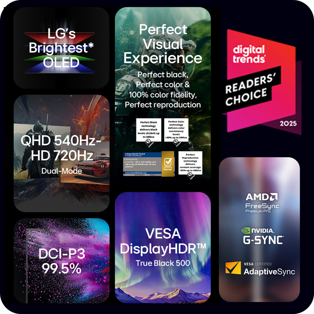 LG UltraGear GX7 WOLED 27-inch 4th Gen. QHD Gaming Monitorㅣ27GX790B with Dual-Mode(720Hz@HD, 540Hz@QHD) - image 3