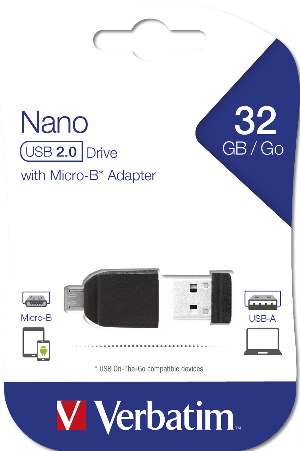 Verbatim Nano - USB 2.0 Drive Drive con Adattatore Micro USB da 32 GB - Black - image 7