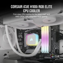 Corsair H100I Elite Processor All-in-one liquid cooler 12 cm White 1 pc(s)