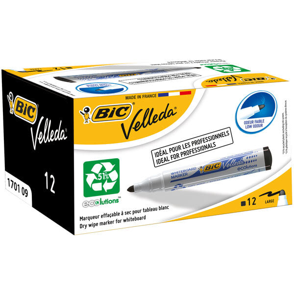 BIC Whiteboard Velleda ECOlutions 1701 marker 12 Black - image 2