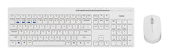 Rapoo 8110M keyboard Mouse included Universal RF Wireless + Bluetooth QWERTY English White