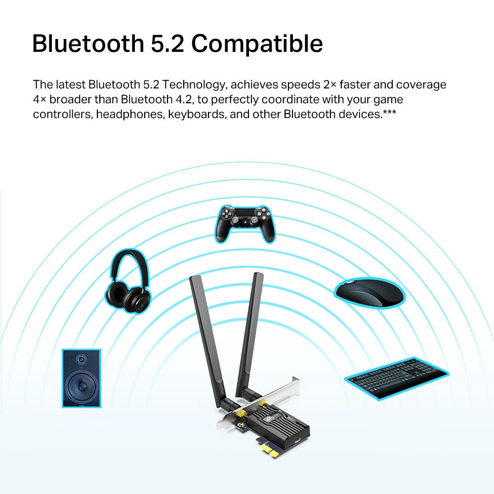 TP-Link AX1800 Wi-Fi 6 Bluetooth 5.2 PCIe Adapter - image 2