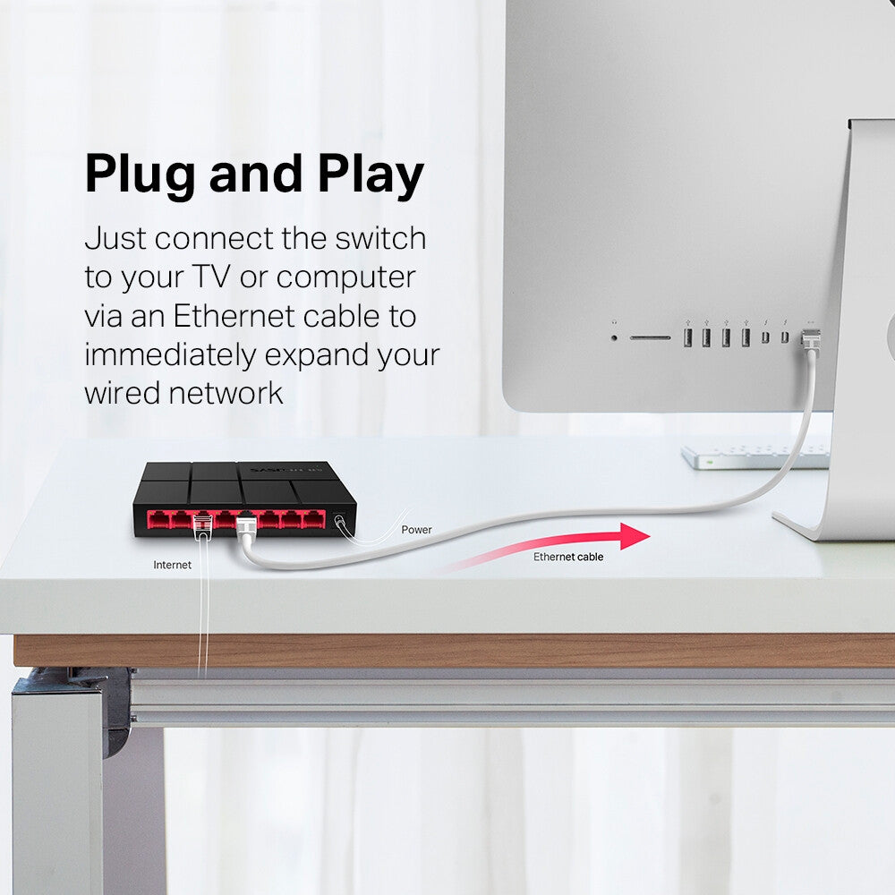 Mercusys 8-Port 10/100/1,000 Mbps Desktop Switch - image 6