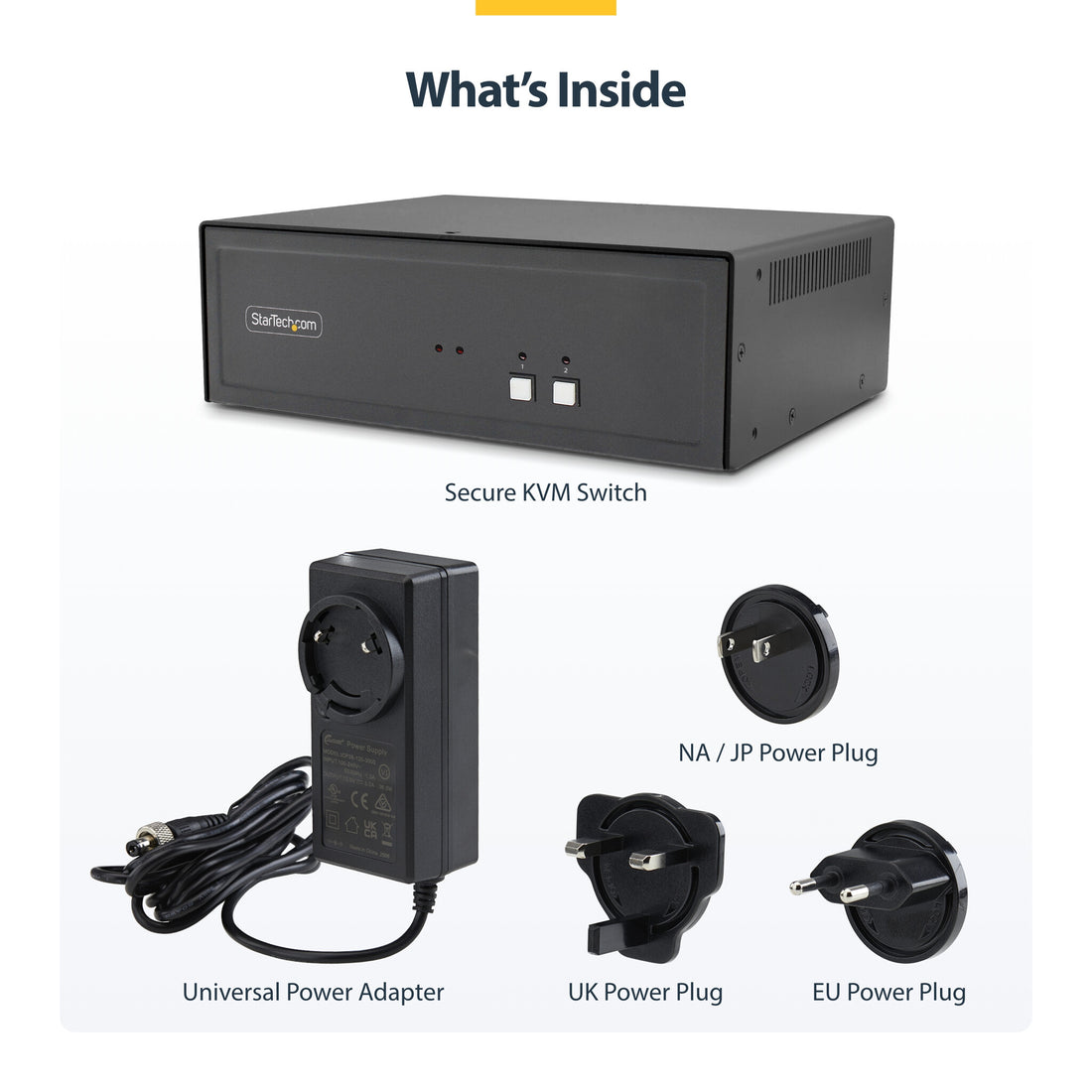 StarTech.com Secure 2-Port Dual-Monitor KVM Switch, DisplayPort, 4K 60Hz, NIAP 4.0 Desktop KVM, Metal Housing - image 8